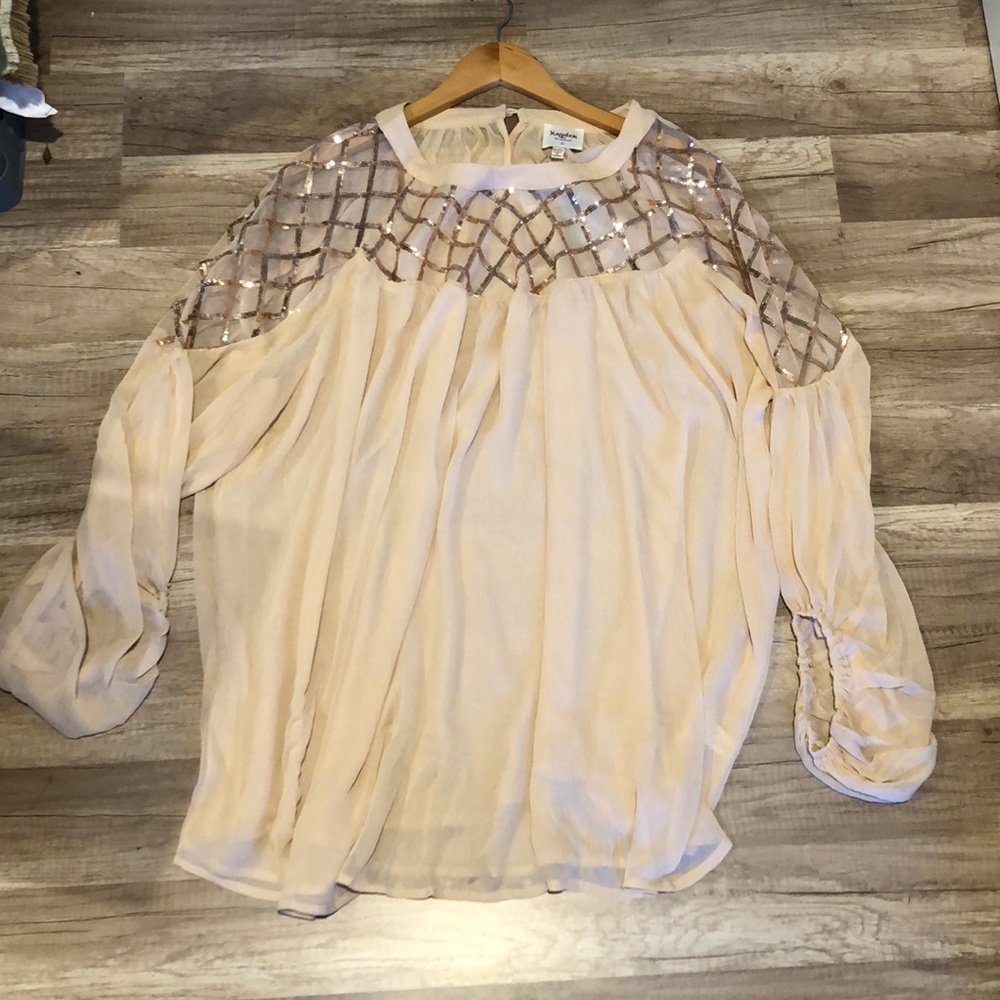 Plus Size Embellished Blush Top or Coverup